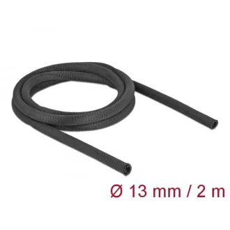   Delock Szőtt önzáródó karmantyú 2 m x 13 mm-es, fekete (19171)