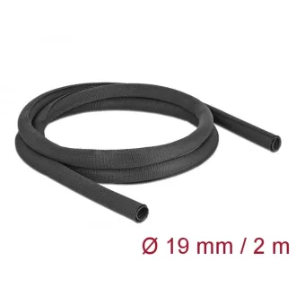   Delock Szőtt önzáródó karmantyú 2 m x 19 mm-es, fekete (19179)