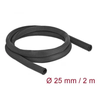   Delock Szőtt önzáródó karmantyú 2 m x 25 mm-es, fekete (19181)