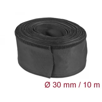   Delock Szőtt tépőzáras karmantyú 10 m x 30 mm-es, fekete (19216)