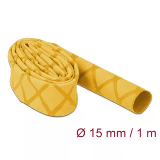   Delock Zsugorcső X-mintás nem csúszós 1 m x 15 mm sárga (19592)