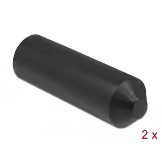   Delock 80 x 25 mm méretű lezáró vég belül ragasztó felülettel 2 db. fekete (19841)
