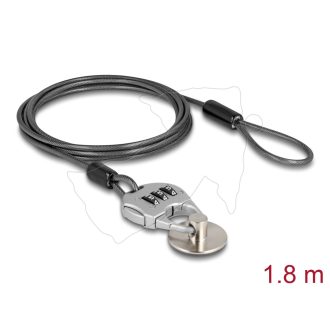   Navilock Biztonsági kábel tabletekhez és okostelefonokhoz kombinált zárral, fémlemezzel és ragasztó párnával (20657)