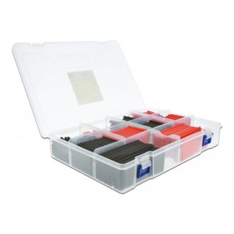   Delock 520 db. piros és fekete hőre zsugorodó cső rendező dobozban (20673)