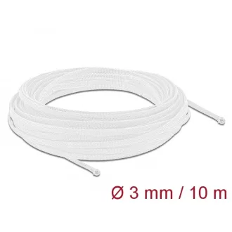   Delock Fonott kábelharisnya nyújtható 10 m x 3 mm fehér (20692)