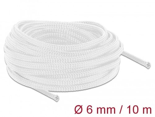 Delock Fonott kábelharisnya nyújtható 10 m x 6 mm fehér (20693)