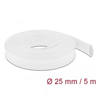   Delock Fonott kábelharisnya nyújtható 5 m x 25 mm fehér (20696)