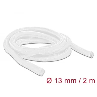   Delock Fonott kábelharisnya önzáródó 2 m x 13 mm fehér (20698)