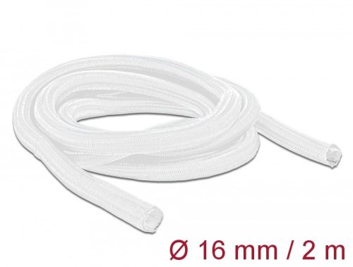 Delock Fonott kábelharisnya önzáródó 2 m x 16 mm fehér (20699)