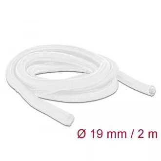   Delock Fonott kábelharisnya önzáródó 2 m x 19 mm fehér (20700)