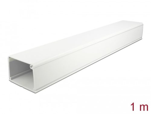 Delock Kábelcsatorna fedéllel 83 x 54 mm - hossza 1 m fehér (20724)