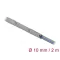 Delock Kábelkarmantyú patent szorítóval 2 m x 10 mm szürke / fekete (20725)