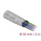 Delock Kábelkarmantyú patent szorítóval 2 m x 50 mm szürke / fekete (20728)