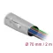 Delock Kábelkarmantyú patent szorítóval 2 m x 70 mm szürke / fekete (20729)