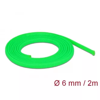   Delock Fonott kábelharisnya nyújtható 2 m x 6 mm zöld (20739)