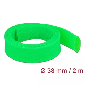   Delock Fonott kábelharisnya nyújtható 2 m x 38 mm zöld (20754)