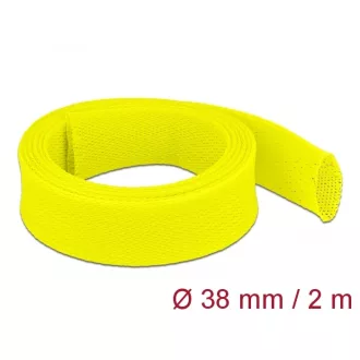   Delock Fonott kábelharisnya nyújtható 2 m x 38 mm sárga (20755)