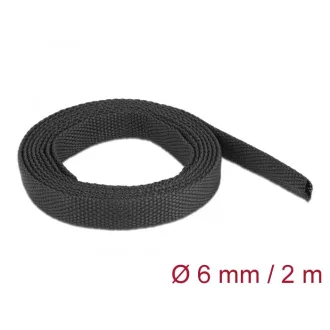   Delock Anyag hőre zsugorodó cső 2 m x 6 mm szugorodási arány 2:1 fekete (20791)