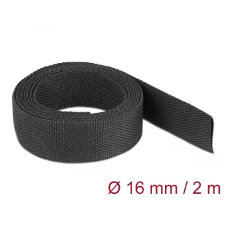   Delock Anyag hőre zsugorodó cső 2 m x 16 mm szugorodási arány 2:1 fekete (20793)