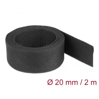   Delock Anyag hőre zsugorodó cső 2 m x 20 mm szugorodási arány 2:1 fekete (20794)