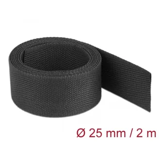   Delock Anyag hőre zsugorodó cső 2 m x 25 mm szugorodási arány 2:1 fekete (20795)