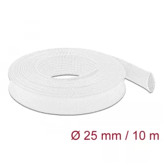  Delock Fonott kábelharisnya nyújtható 10 m x 25 mm fehér (20806)