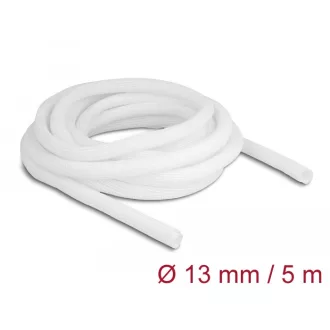   Delock Fonott kábelharisnya önzáródó 5 m x 13 mm fehér (20808)