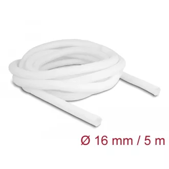   Delock Fonott kábelharisnya önzáródó 5 m x 16 mm fehér (20809)