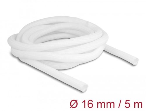 Delock Fonott kábelharisnya önzáródó 5 m x 16 mm fehér (20809)