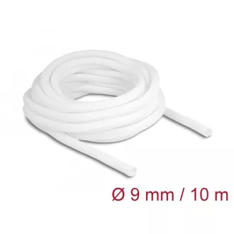  Delock Fonott kábelharisnya önzáródó 10 m x 9 mm fehér (20812)