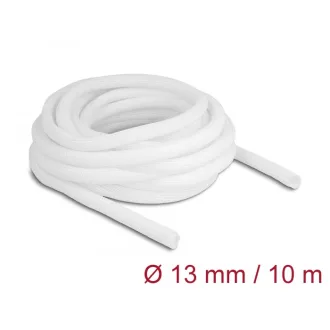   Delock Fonott kábelharisnya önzáródó 10 m x 13 mm fehér (20813)