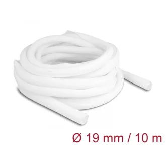   Delock Fonott kábelharisnya önzáródó 10 m x 19 mm fehér (20815)