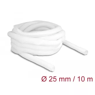   Delock Fonott kábelharisnya önzáródó 10 m x 25 mm fehér (20816)