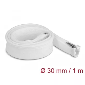   Delock Befont karmantyú zipzáras szorítóval hőállóság egészen 1 m x 30 mm-es fehér (20822)