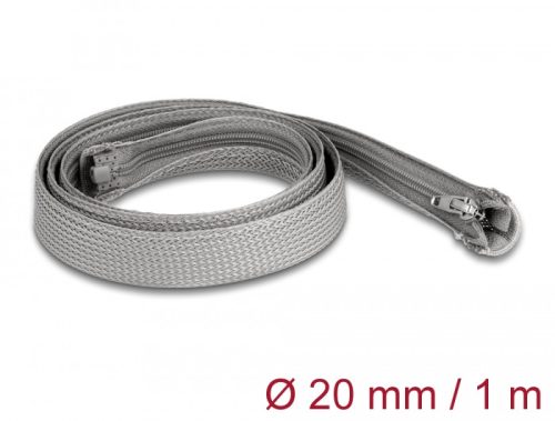 Delock Befont karmantyú zipzáras szorítóval hőállóság egészen 1 m x 20 mm-es szürke