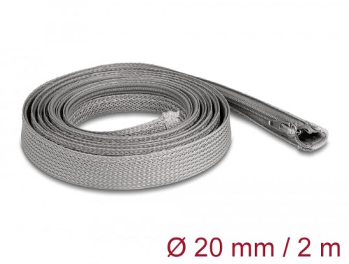 Delock Befont karmantyú zipzáras szorítóval hőállóság egészen 2 m x 20 mm-es szürke