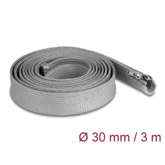   Delock Befont karmantyú zipzáras szorítóval hőállóság egészen 3 m x 30 mm-es szürke (20837)