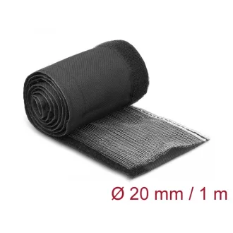   Delock Hőellenálló EMI Shielding fonott borítás tépőzáras rögzítővel, 1 m x 20 mm méretű, fekete (20841)