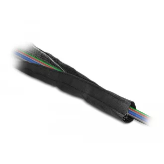   Delock Hőellenálló EMI Shielding fonott borítás tépőzáras rögzítővel, 1 m x 30 mm méretű, fekete (20843)