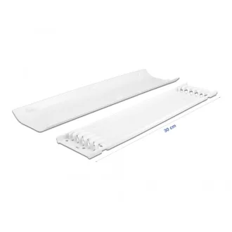   Delock Öntapadós kábelcsatorna 85 x 10 mm foglalatú és 300 mm hosszú, 2 db. fehér (20886)