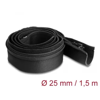   Delock Kábelbújtató neoprén hajlékony zipzárral 1,5 m x 100 mm fekete színű (20913)