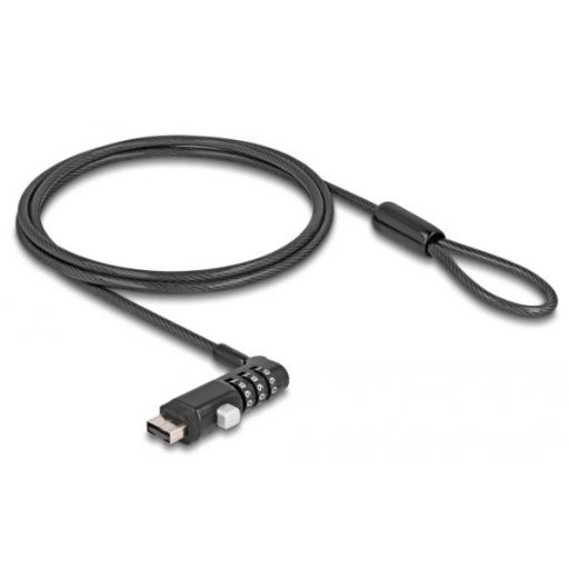 Navilock Laptop biztonsági kábel A-típusú USB csatlakozó felülethez kombinált zárral (20916)