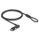 Navilock Laptop biztonsági kábel A-típusú USB csatlakozó felülethez kombinált zárral (20916)