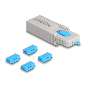   Delock HDMI port blokkoló szett HDMI anya portokhoz 4 db. + lezáró eszköz (20924)