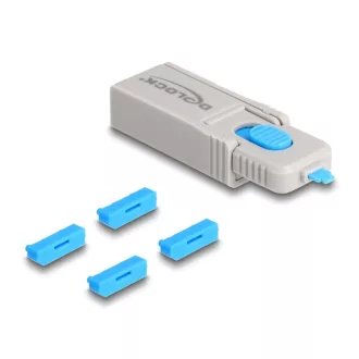   Delock DisplayPort port blokkoló szett DisplayPort anya portokhoz 4 db. + lezáró eszköz (20927)
