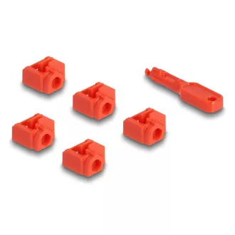   Delock RJ45 port blokkoló szett RJ45 anyához 10 db.-os (20928)