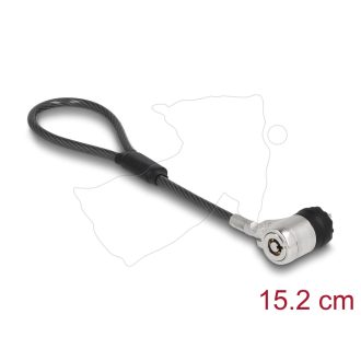   Navilock Laptop biztonsági kábel Key Lock-kal 15,2 cm hosszú Kensington Slot-hoz 3 x 7 mm (20941)