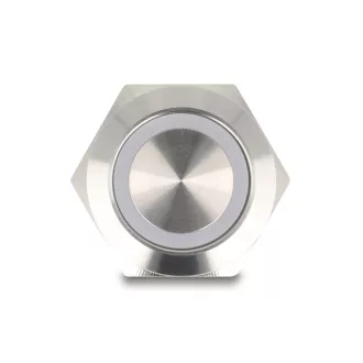   Delock Nyomógomb beszereléshez 19 mm 4 db. csavarhely LED fehér (20977)