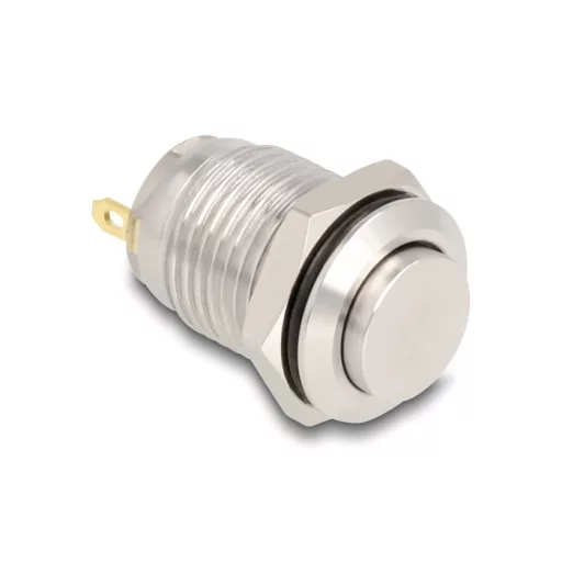 Delock Nyomógomb beszereléshez 12 mm 2 x forrasztási csatlakozó (20983)