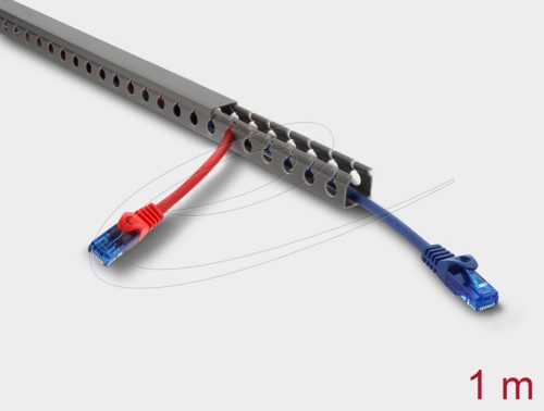 Delock Huzalozási csatorna 20 x 20 mm - hosszúsága 1 m szürke